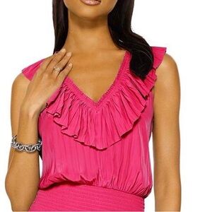 Ramy Brook Fuchsia Pleated Dress